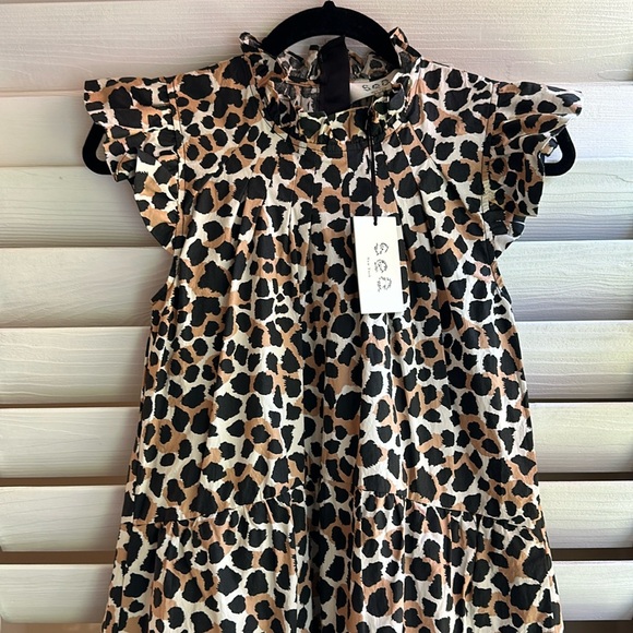 NWT Sea New York Cheetah Print Tiered Ruffle Dress - Picture 3 of 7